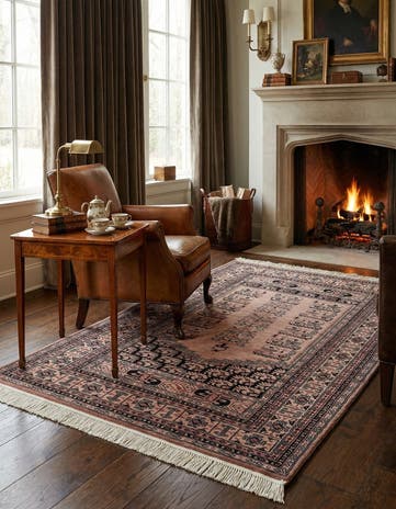 4' 1 x 6' Hand Knotted Bokhara Oriental Wool Rug