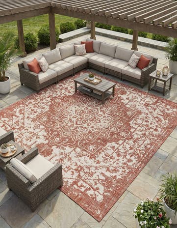10' 8 x 10' 8 Easy-Clean Jill Zarin Dubai Indoor / Outdoor Square Rug