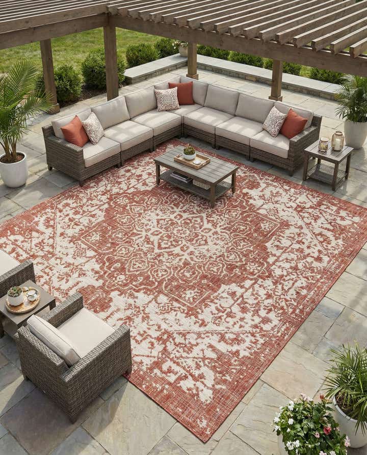 10' 8 x 10' 8 Easy-Clean Jill Zarin Dubai Indoor / Outdoor Square Rug