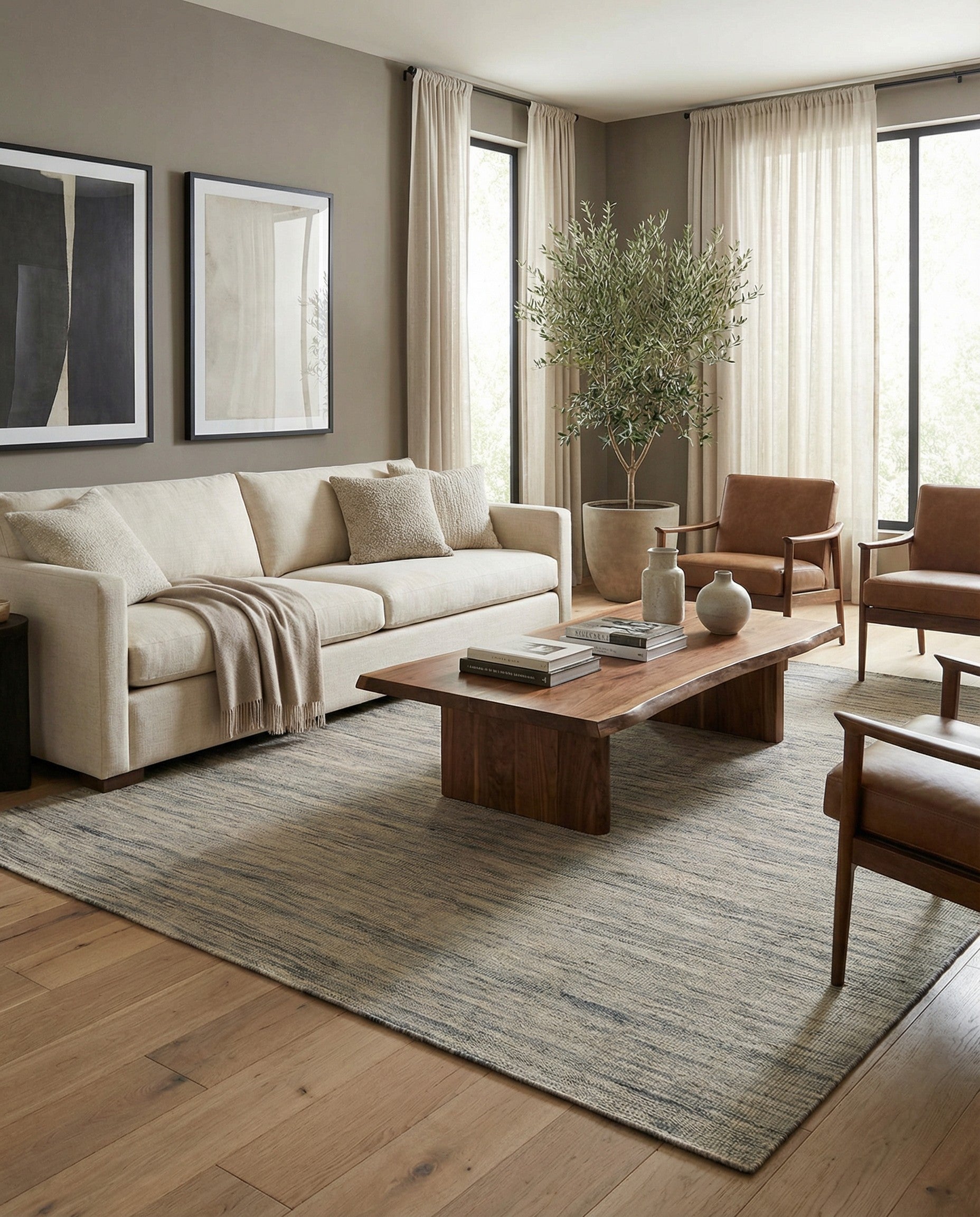 6' 10 x 9' 8 Hand Woven Kilim Modern Wool Rug