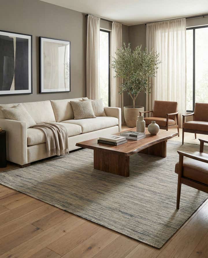 6' 10 x 9' 8 Hand Woven Kilim Modern Wool Rug