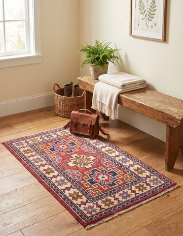 1' 11 x 3' 1 Hand Knotted Kazak Rug