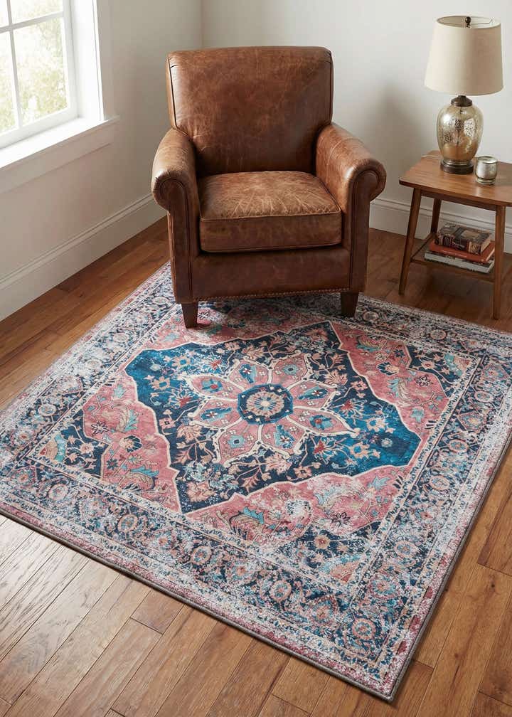 5' x 5' Washable Yara Square Rug