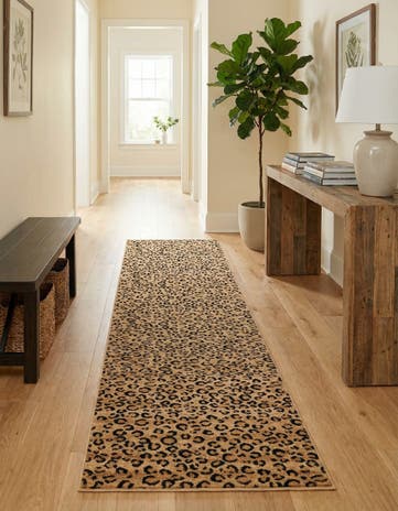 Light Brown Safari Runner Rug