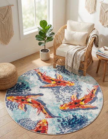 4' x 4' Ariel Round Rug