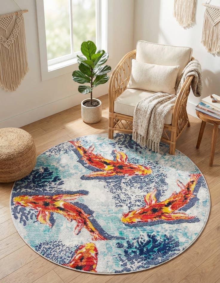Detail image of 4' x 4' Ariel Round Rug