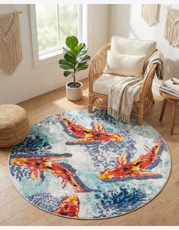 4' x 4' Ariel Round Rug