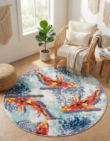 4' x 4' Ariel Round Rug