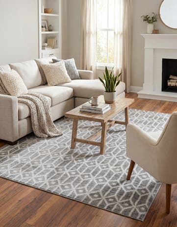 5' x 8' Lattice Trellis Rug