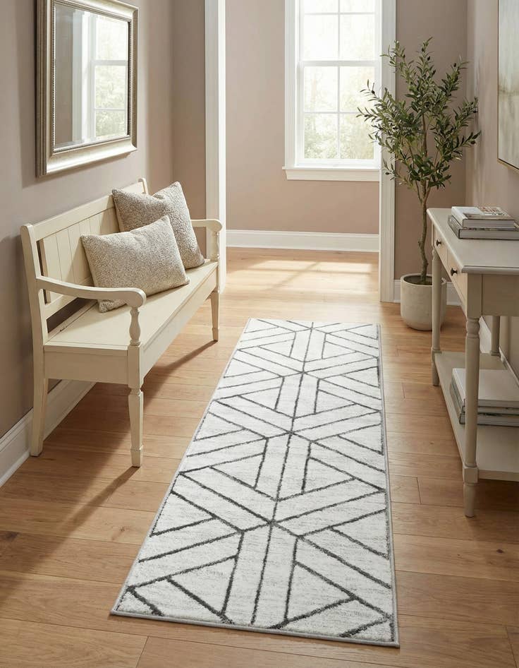 Detail image of 2' x 6' Lattice Trellis Runner Rug