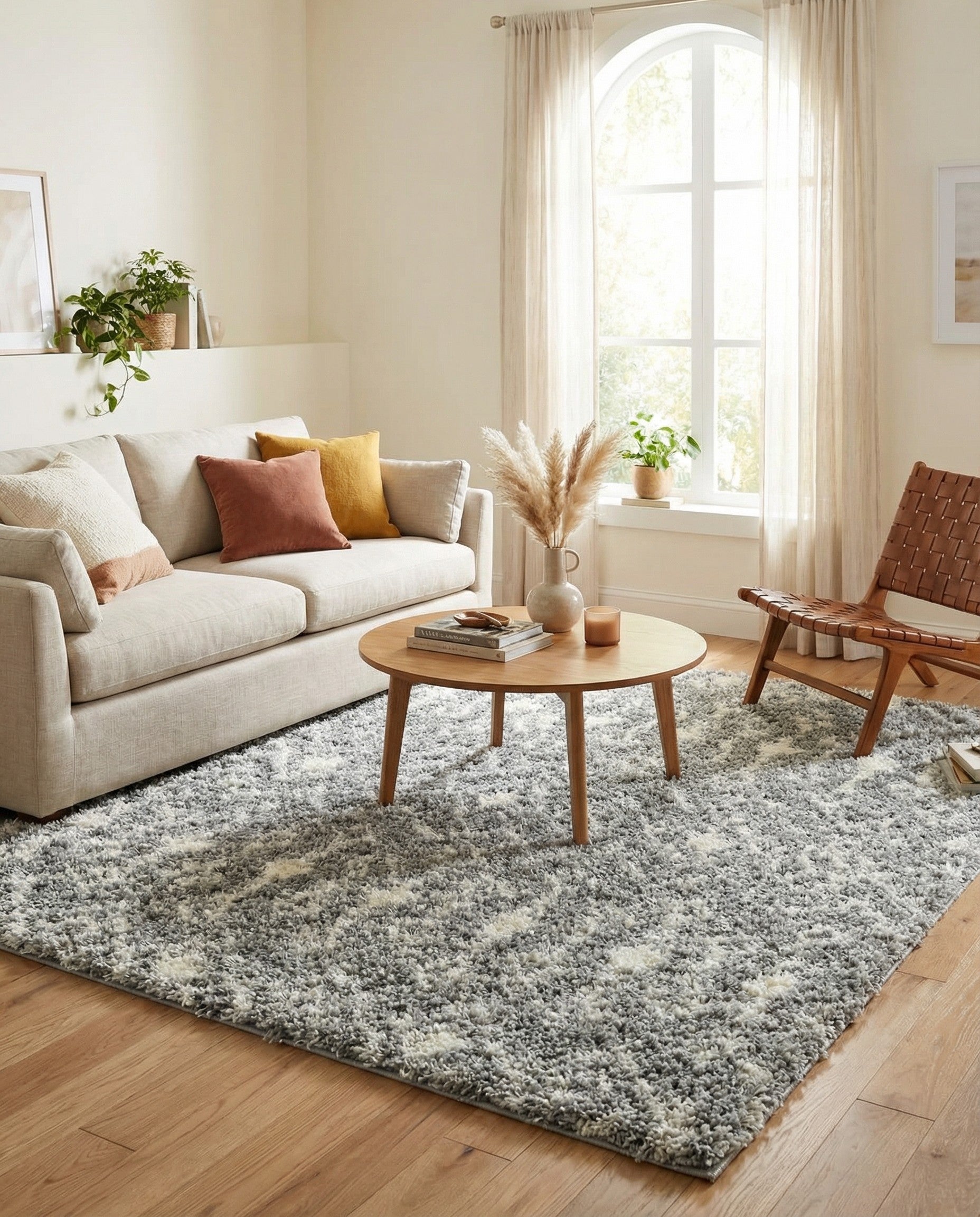 Primary image 6' x 6' Moroccan Trellis Shag Square Rug