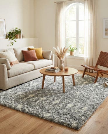  6' x 6' Moroccan Trellis Shag Square Rug