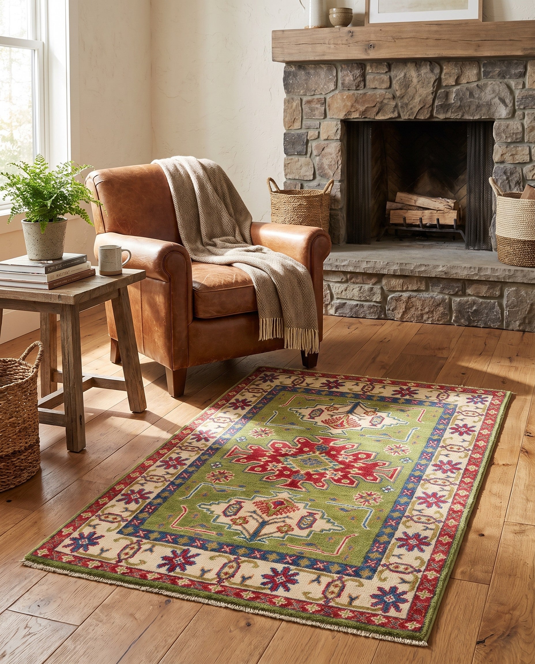 2' 8 x 4' 1 Hand Knotted Kazak Rug
