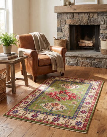 2' 8 x 4' 1 Hand Knotted Kazak Rug