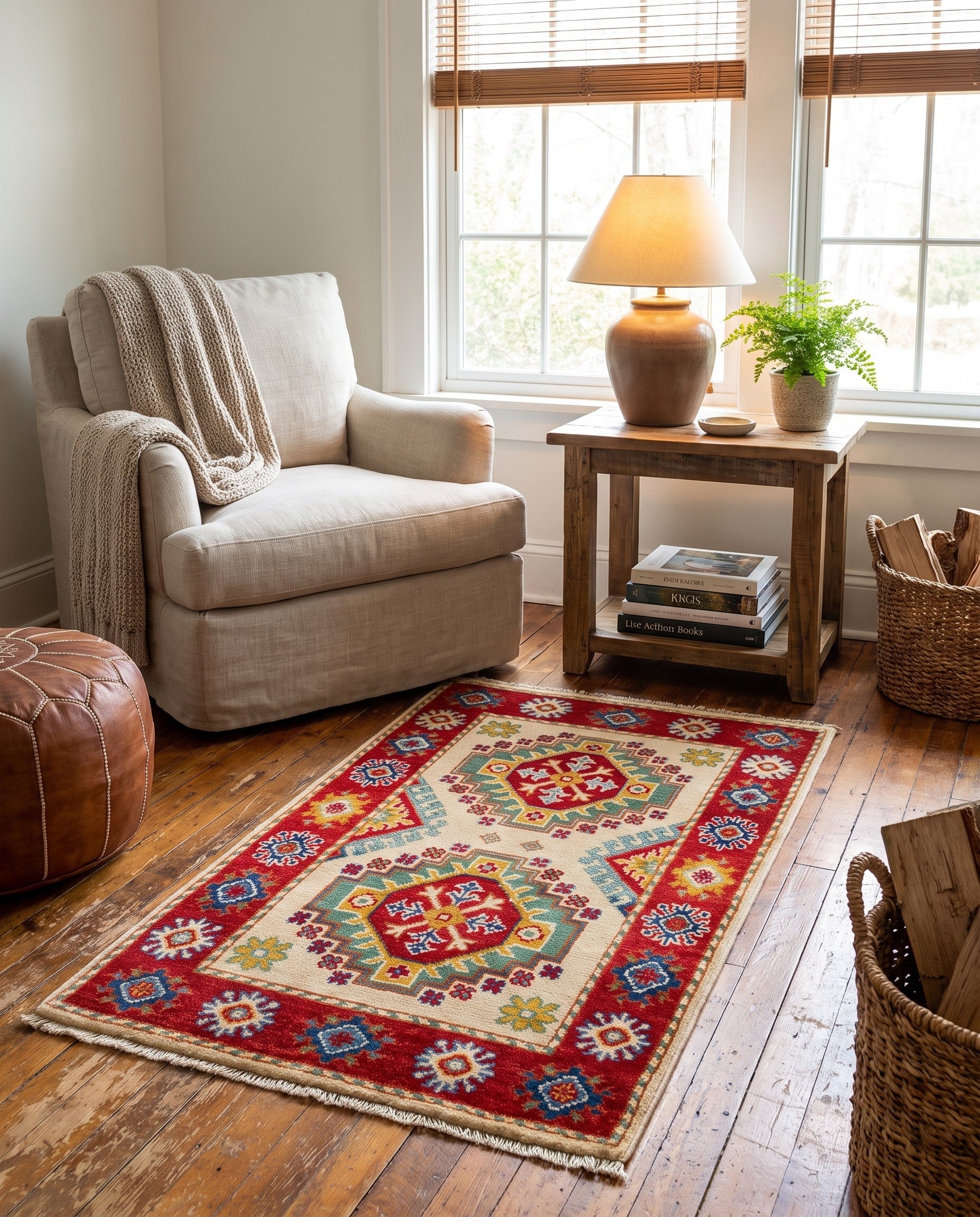 2' x 3' 2 Hand Knotted Kazak Rug