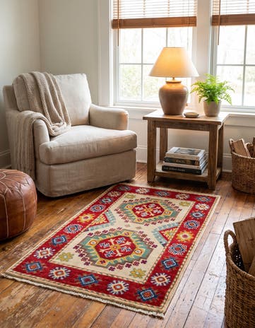 2' x 3' 2 Hand Knotted Kazak Rug