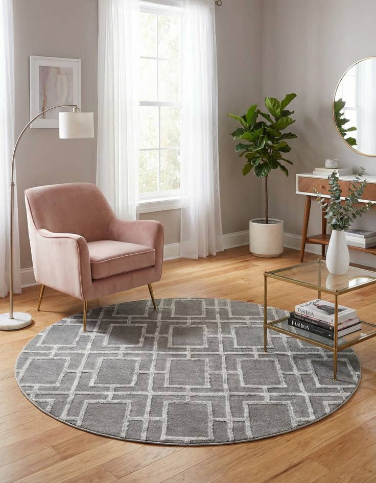 Detail image of 5' 3 x 5' 3 Marilyn Monroe™ Glam Deco Round Rug
