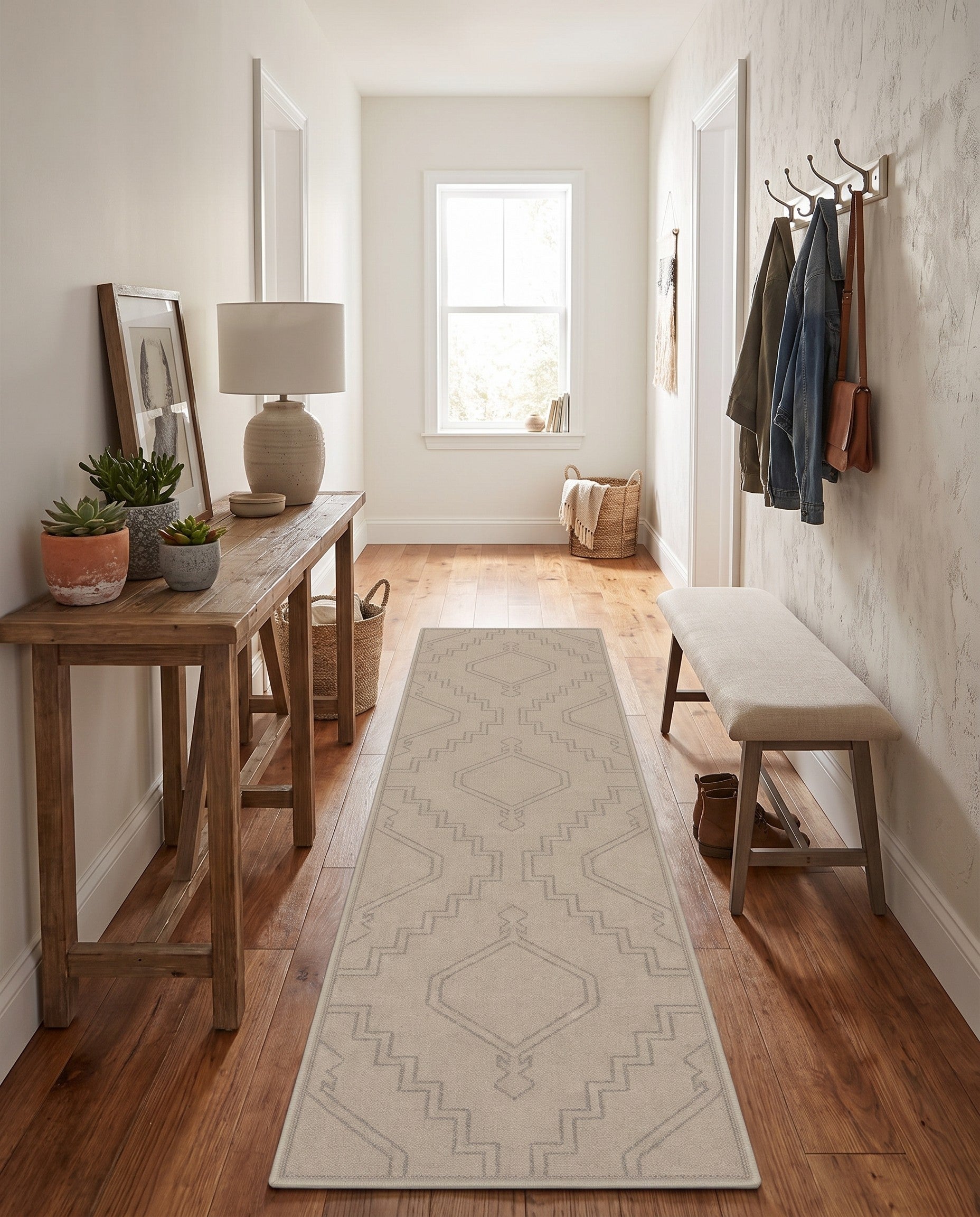 Ivory Contour Runner Rug