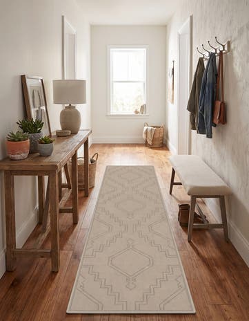 Ivory Contour Runner Rug