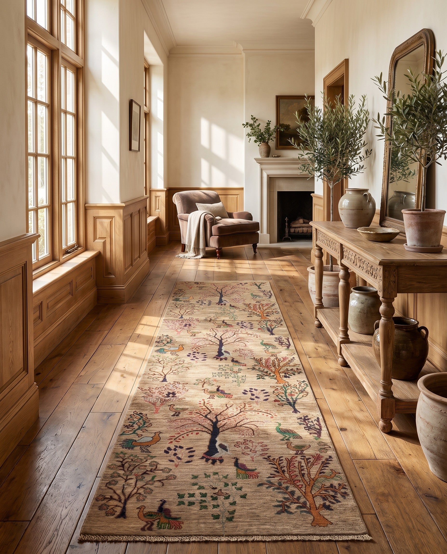 2' 7 x 9' 6 Hand Knotted Ariana Ziegler Runner Rug