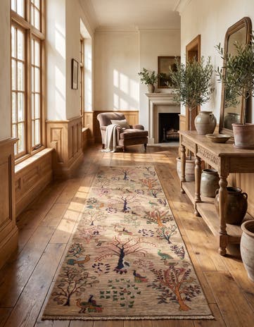 2' 7 x 9' 6 Hand Knotted Ariana Ziegler Runner Rug