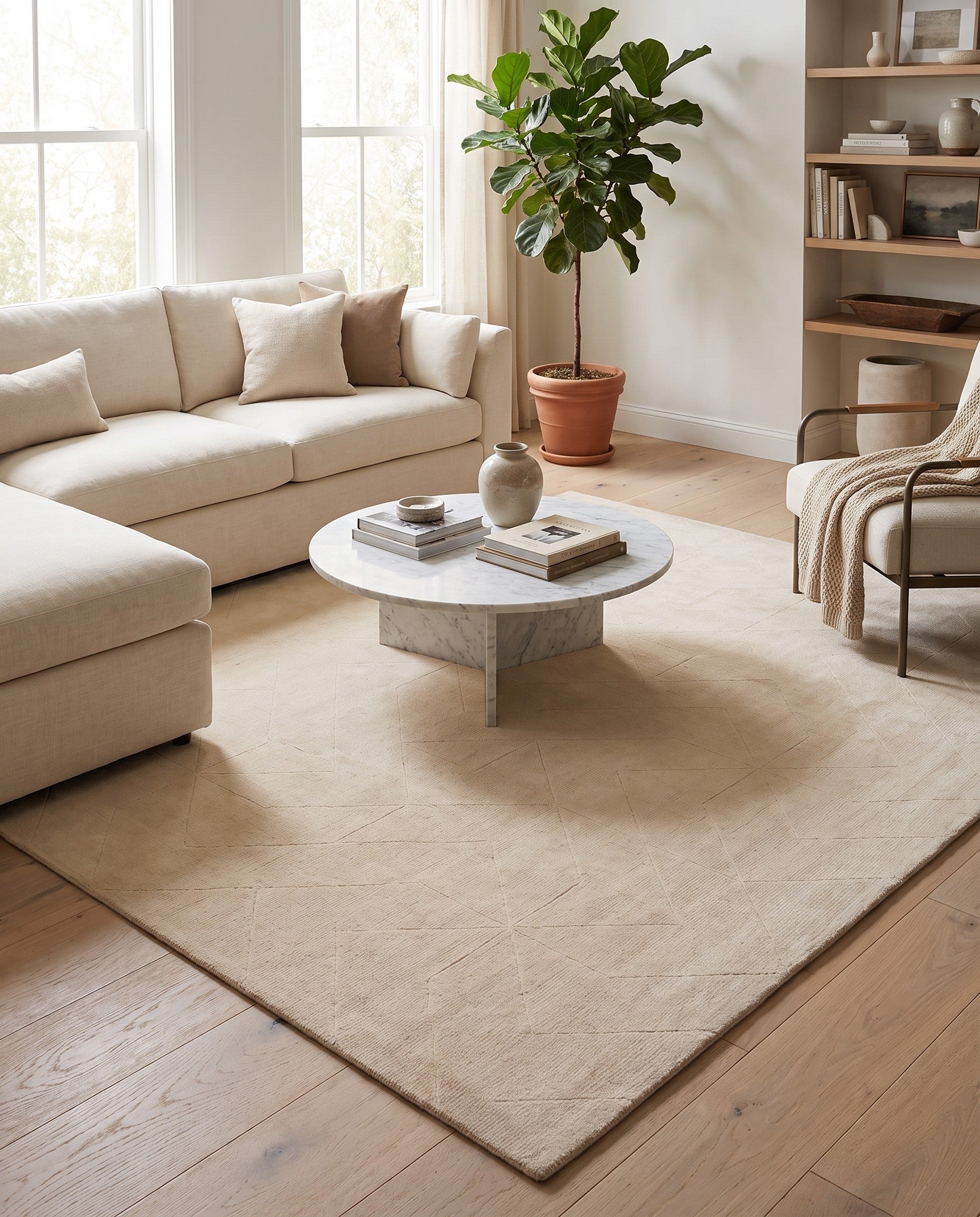 9' 10 x 10' WoolCraft Geometric Square Rug