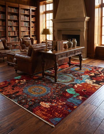 6' 8 x 9' 9 Hand Knotted Mamluk Ziegler Rug