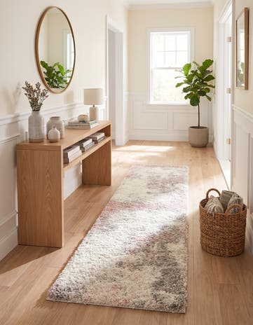 Pink Soft Touch Shag Runner Rug