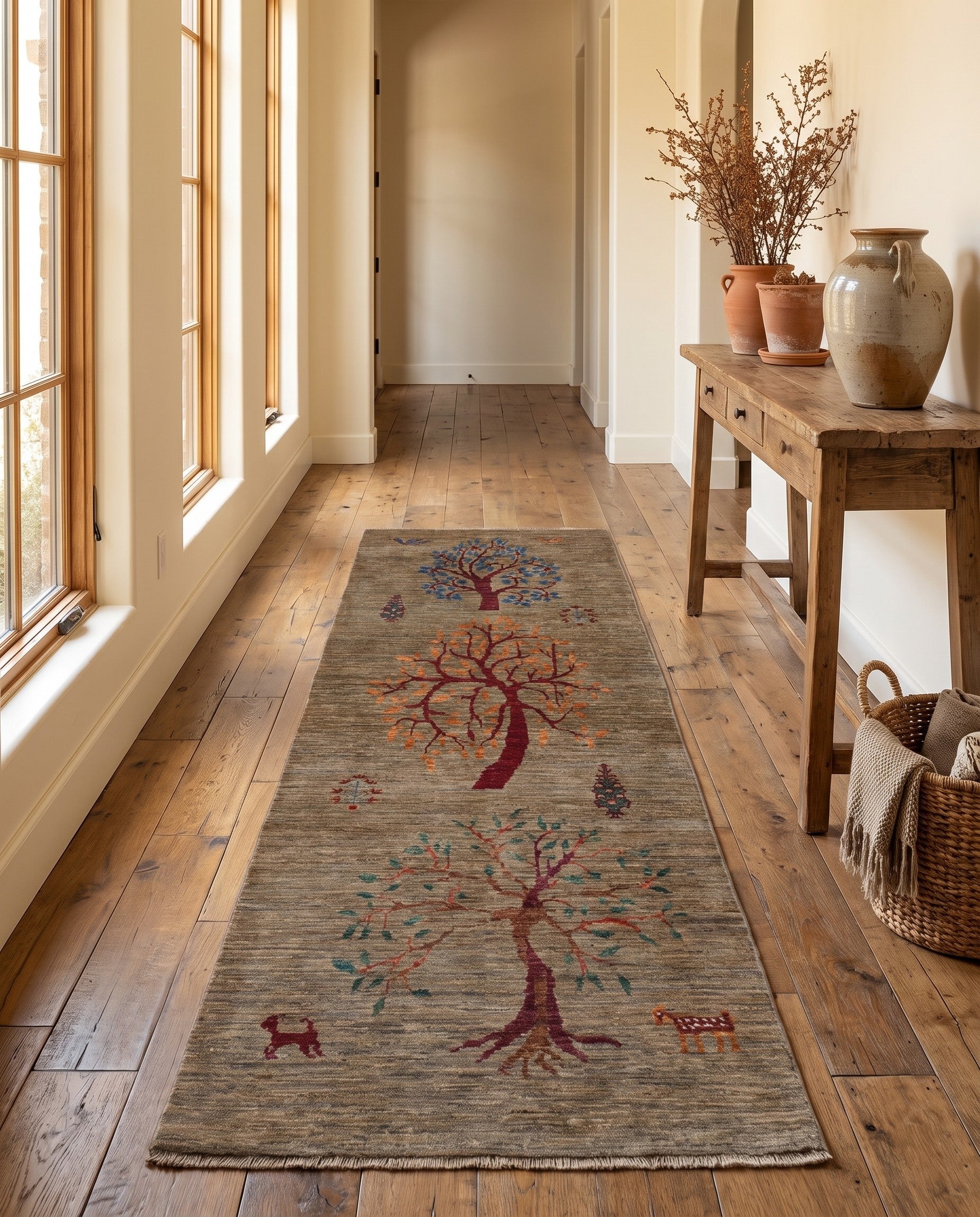 2' 9 x 7' 7 Hand Knotted Ariana Ziegler Runner Rug