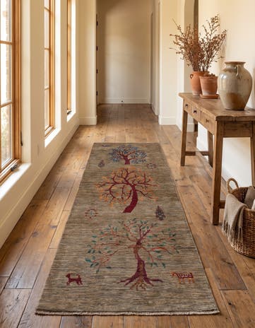 2' 9 x 7' 7 Hand Knotted Ariana Ziegler Runner Rug