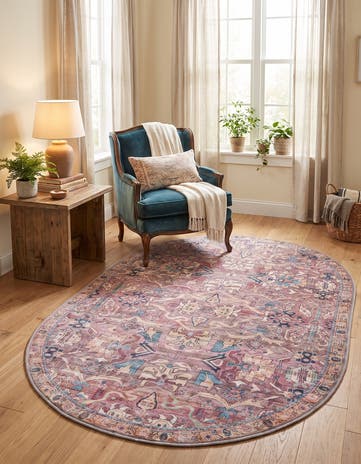 4' x 6' Washable Nostalgia Oval Rug