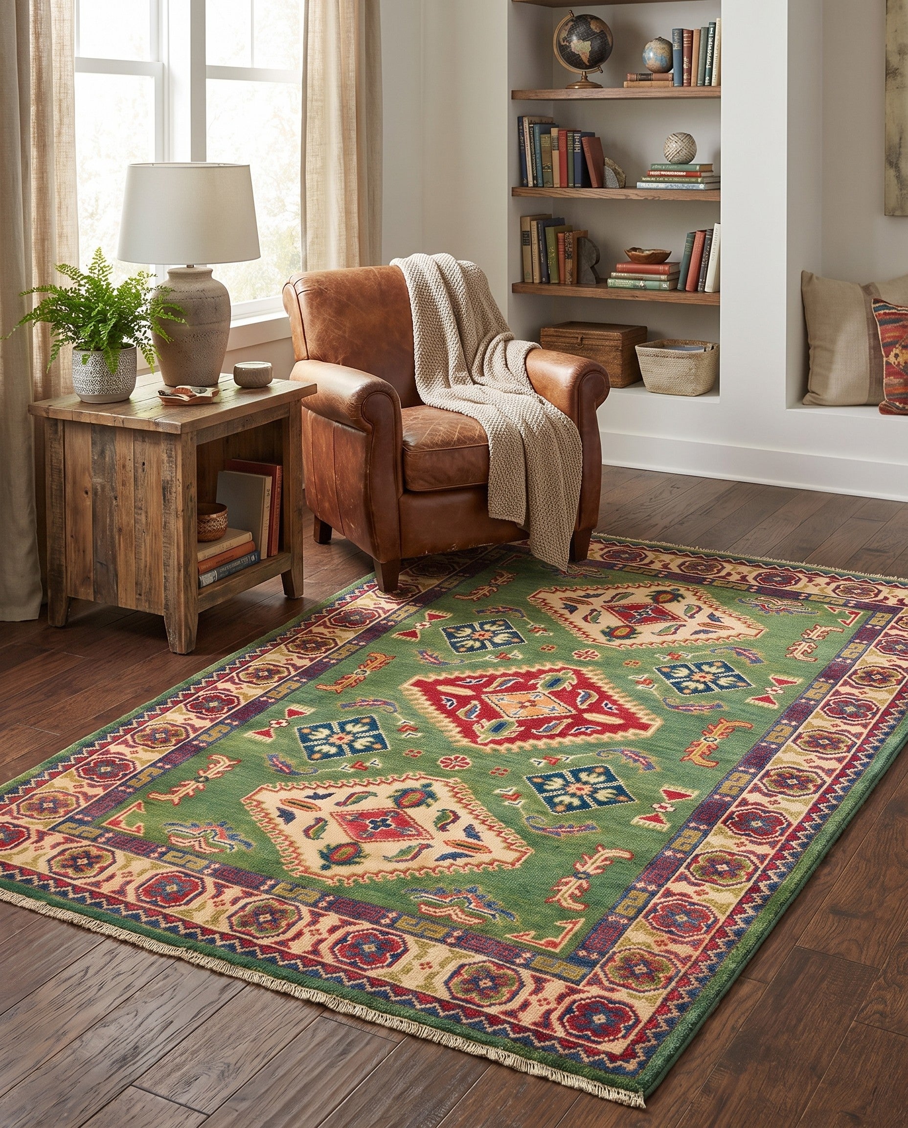 3' 3 x 5' Hand Knotted Kazak Rug