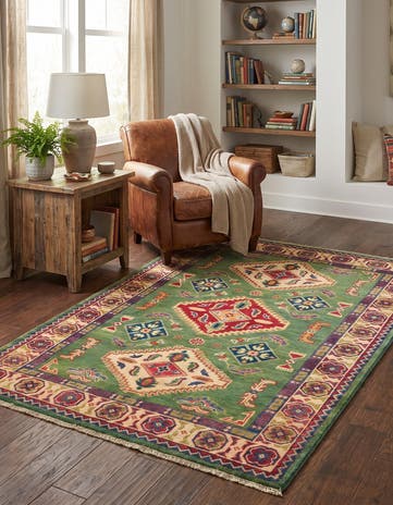 3' 3 x 5' Hand Knotted Kazak Rug