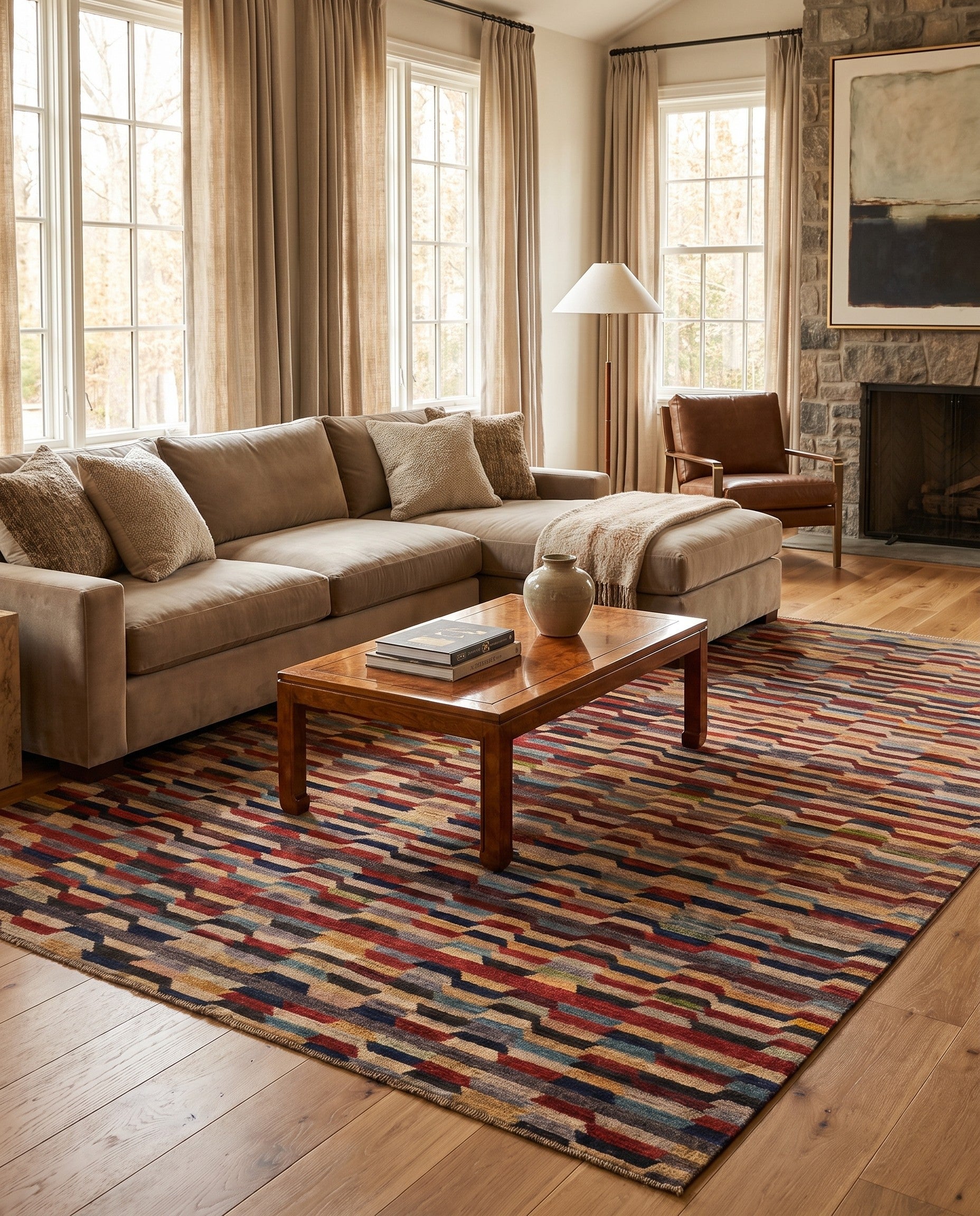 6' 7 x 9' 11 Hand Knotted Ziegler Modern Rug