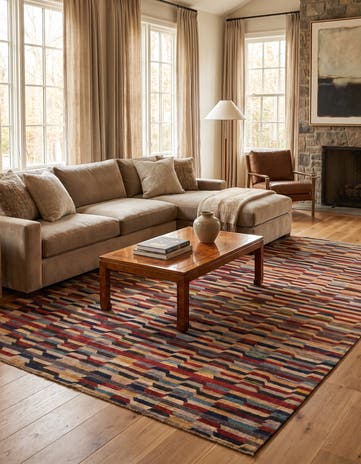 6' 7 x 9' 11 Hand Knotted Ziegler Modern Rug