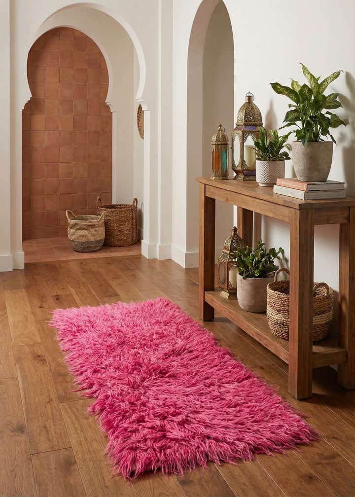 2' x 4' Hand Knotted Moroccan Wool Runner Rug