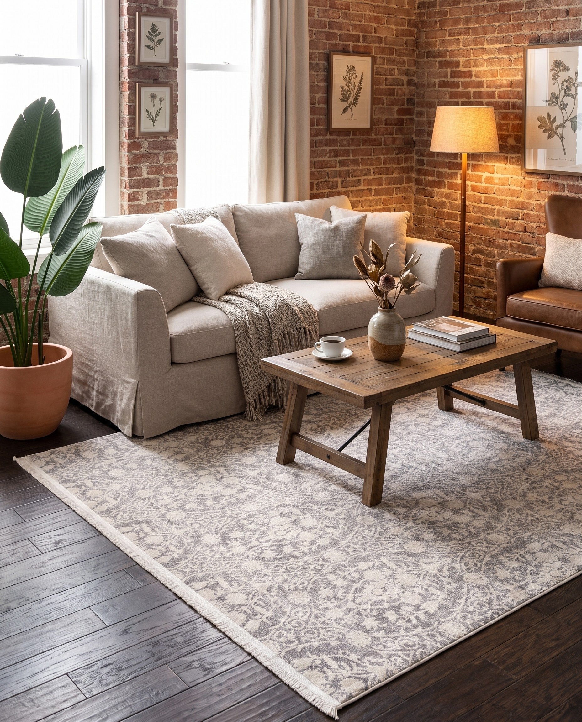 8' x 8' New Vintage Square Rug