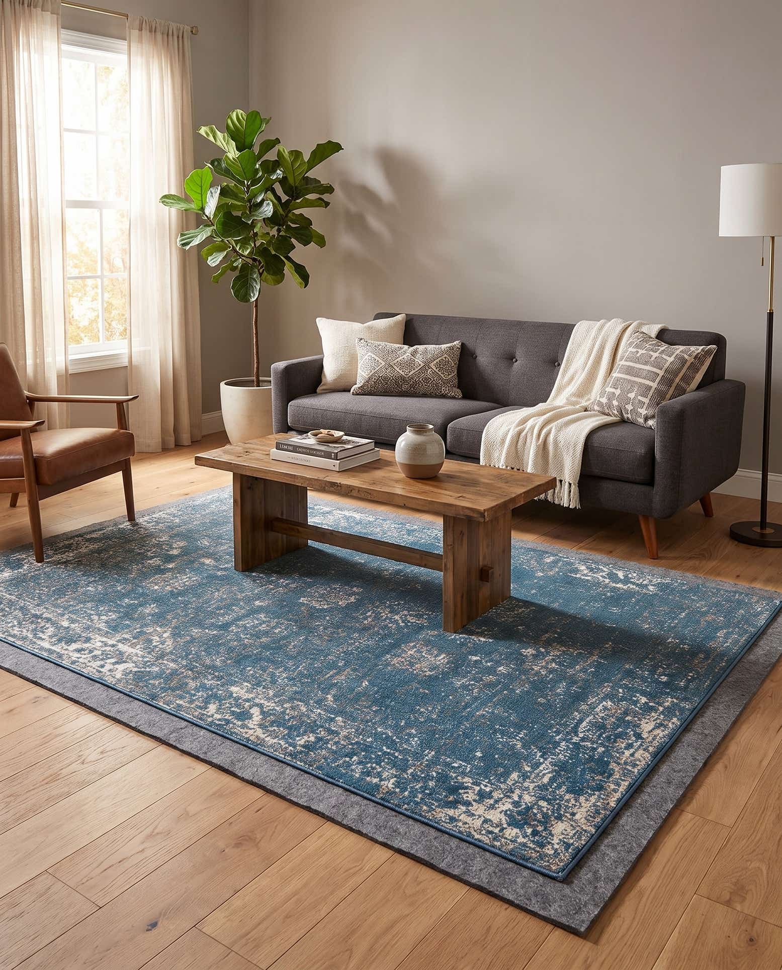 160cm x 245cm Monaco Vloerkleed Met onderlegger-bundel