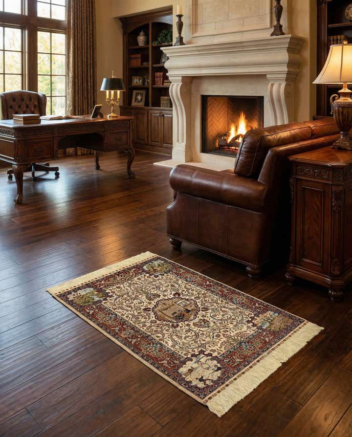 2' 1 x 3' Kayseri Silk Rug