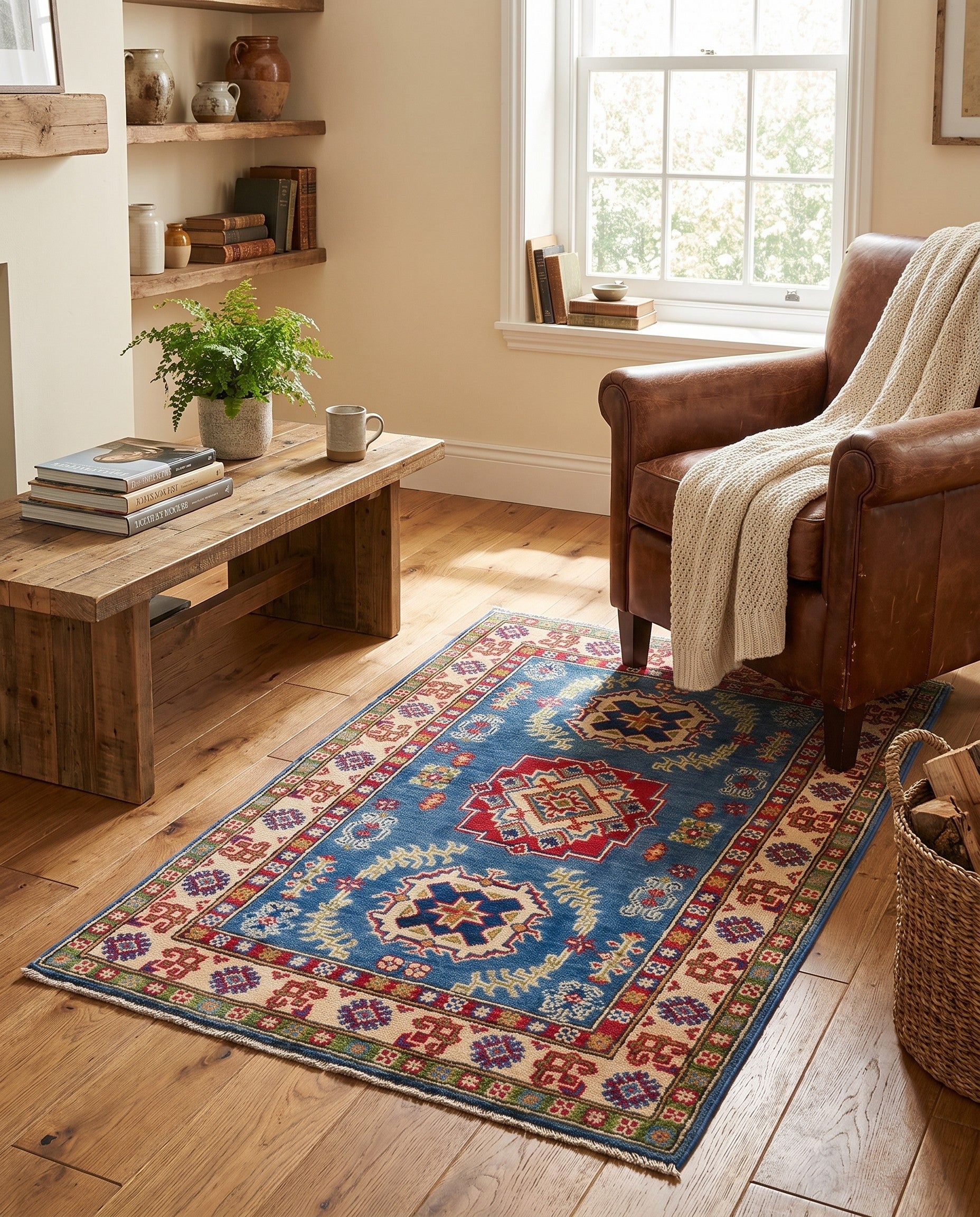 2' 7 x 4' 2 Hand Knotted Kazak Rug