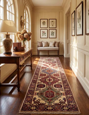2' 6 x 8' 11 Hand Knotted Kazak Runner Rug