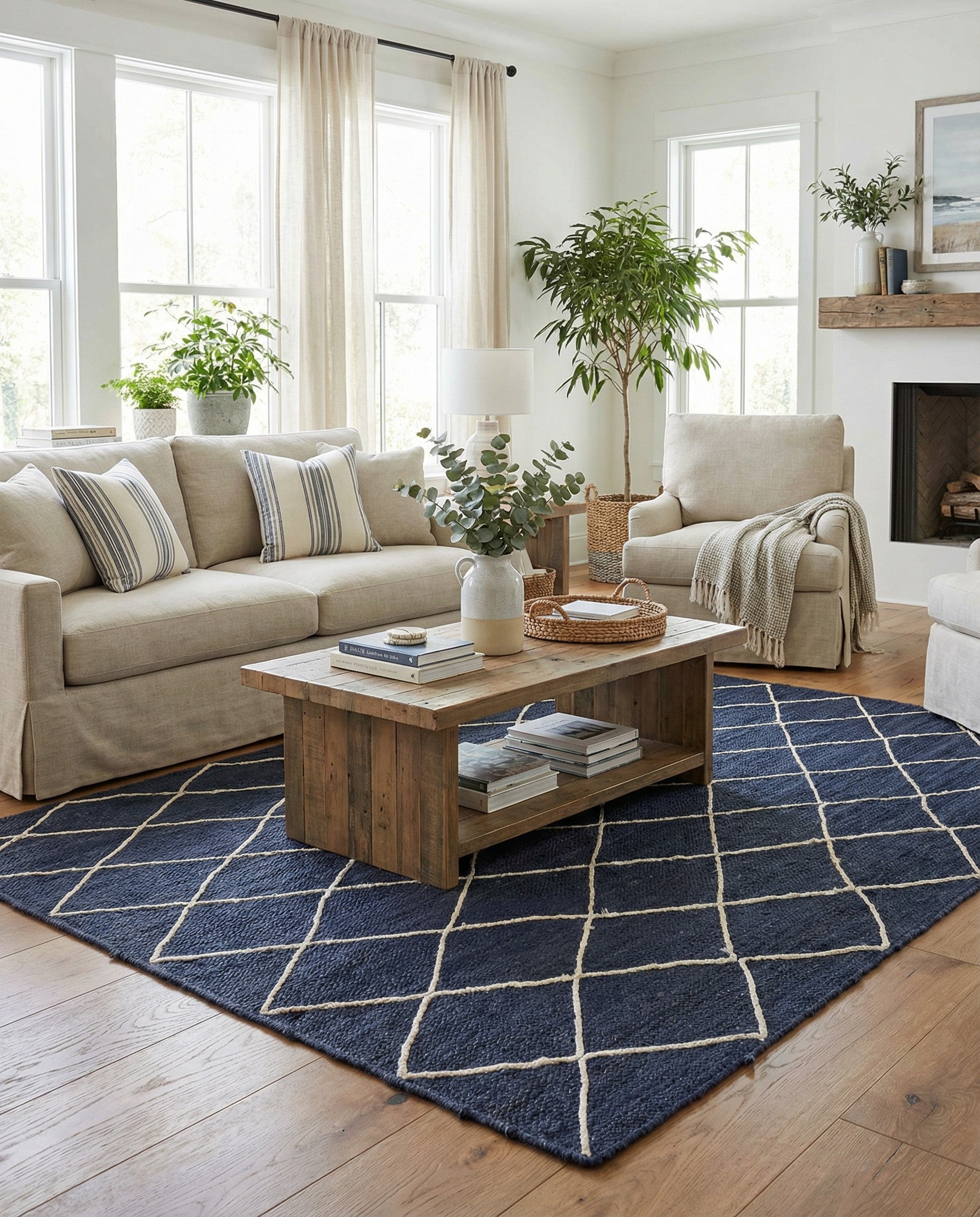 Primary image 8' x 10'  Hand Braided Jute Rug