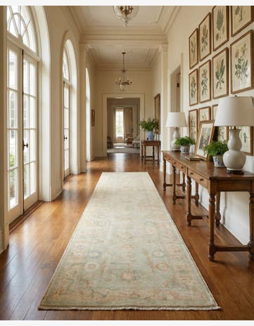 2' 10 x 11' 5 Hand Knotted Oushak Wool Runner Rug