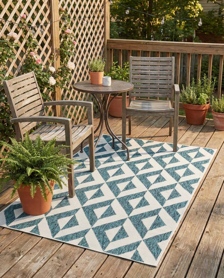 Detail image of 3' x 5' 3 Easy-Clean Jill Zarin Napa Indoor / Outdoor Rug