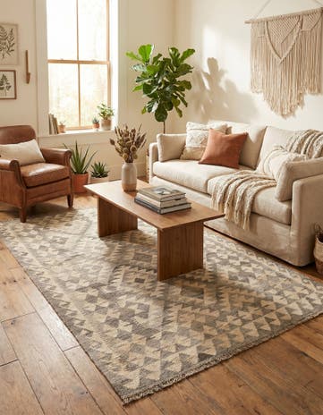 4' 2 x 6' Hand Woven Kilim Maymana Wool Rug