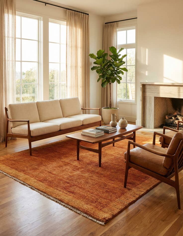 Detail image of 4' 7 x 6' 6 Juma Wool Rug