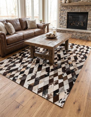 5' 8 x 7' 11 Cowhide Stocks Rug
