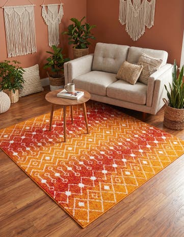6' x 6' Moroccan Trellis Square Rug