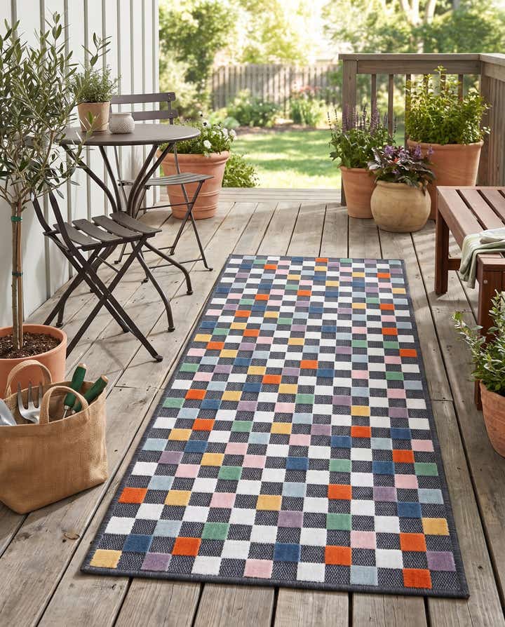 65cm x 185cm Fácil de limpiar Checkered Alfombra Comprar todos los estilos Pasillera
