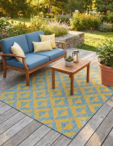 4' x 6' Easy-Clean Jill Zarin Napa Indoor / Outdoor Rug